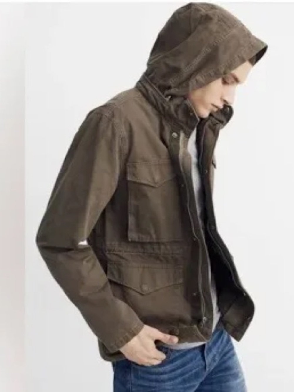 Madewell Men's Field Jacket in Olive Green